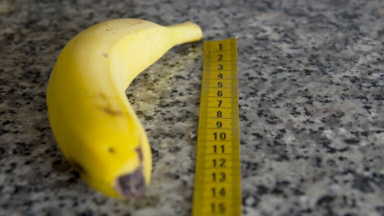 varpos matavimas po gaktikaulio padidėjimo naudojant banano pavyzdį