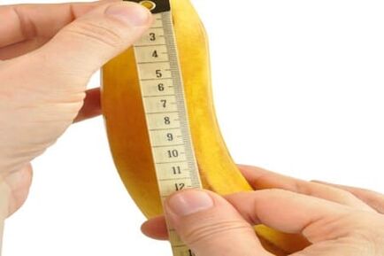 banano matavimas simbolizuoja varpos matavimą
